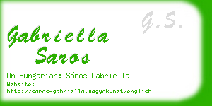 gabriella saros business card