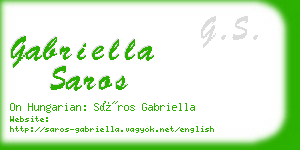 gabriella saros business card